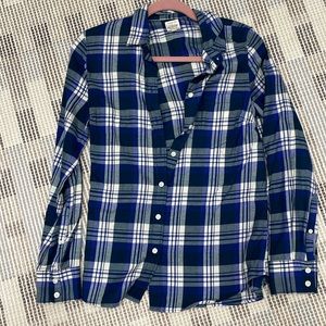 Jcrew flannel blue and green plaid “the perfect shirt”